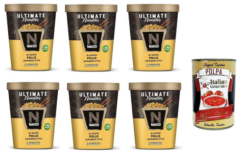Naked Ultimate Japanese style Gusto Pollo Hühnchengeschmack nach japanischer Art 6x 90gr inkl. Italian Gourmet polpa 400g Original italienisch