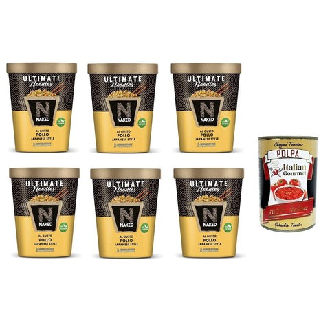 Naked Ultimate Japanese style Gusto Pollo Hühnchengeschmack nach japanischer Art 6x 90gr inkl. Italian Gourmet polpa 400g Original italienisch