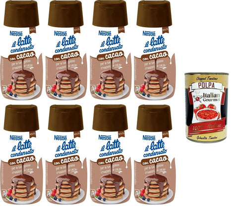 Nestlé il Latte Condensato con Cacao Kondensmilch mit Kakao 8x450g inkl. Italian Gourmet polpa 400g Original italienisch