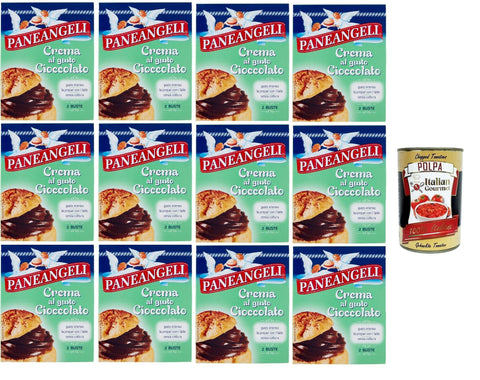 Paneangeli Crema al gusto Cioccolato, Mischung Pulver Schokoladen geschmacks creme fur 12x172g Original italienisch Gebäck