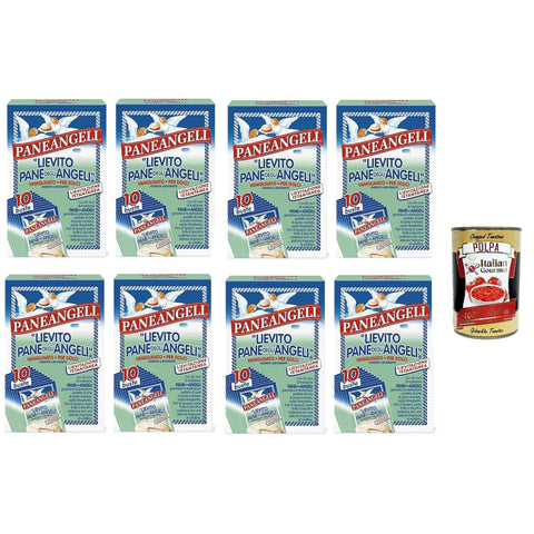 Paneangeli Lievito Vanigliato per Dolci - Vanille Hefe für Desserts - 8x Karton mit 10 Beuteln Original italienisch inkl. Italian Gourmet Polpa 400g