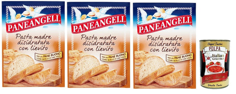Italian Gourmet E.R. Koch- & Backzutaten Pasta Madre Disidratata con Lievito, Mutter Pasta mit Hefe dehydriert für Brot bread, Dehydrierter Sauerteig mit Brauerhefe und Mörsermehl 3x 30 g + Italian Gourmet polpa 400g 8032804040014