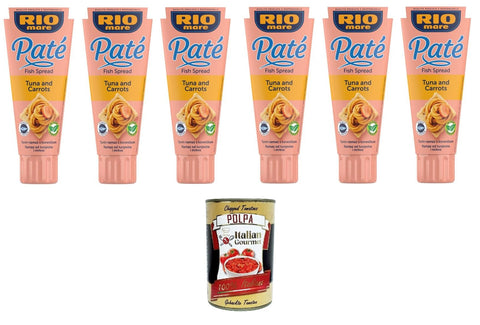 Italian Gourmet E.R. Koch- & Backzutaten Rio Mare- Patè Tonno e Carote Thunfisch-Karotten-Patè 6x100gr + Italian Gourmet polpa 400g 8032804040014