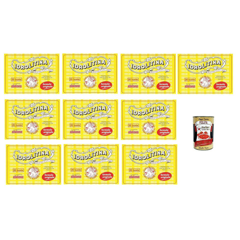 Ristora Idrolitina Preparato per Acqua da Tavola, Zubereitung für Tafelwasser, (20 Beutel) 10x 200g inkl. Italian Gourmet polpa 400g Original italienisch