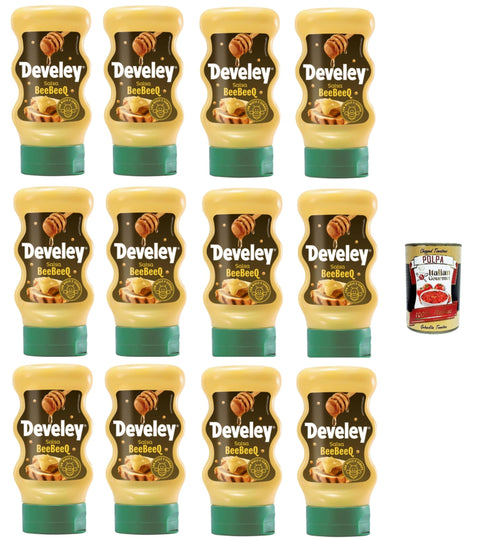 Italian Gourmet E.R. Koch- & Backzutaten Salsa beebeeQ Senape e Honig beebeeQ Senf-Honig-Sauce Quetschflasche 12x 250gr+ Italian Gourmet Polpa 400g 8032804040014