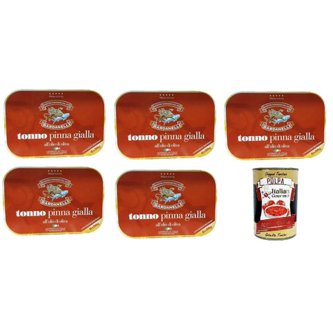 Sardanelli Thunfisch Tonno Pinna Gialla all'Olio di Oliva, Gelbflossen Thunfisch in Olivenöl 30x80g Original italienisch Feinkost