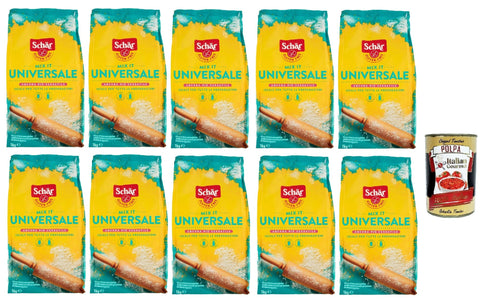 Schar Schär Mix It Universale, Schar gluten free flour, Gluten -freies Mehl, 10x 1 Kg Original italienisch inkl. Italian Gourmet Polpa 400g
