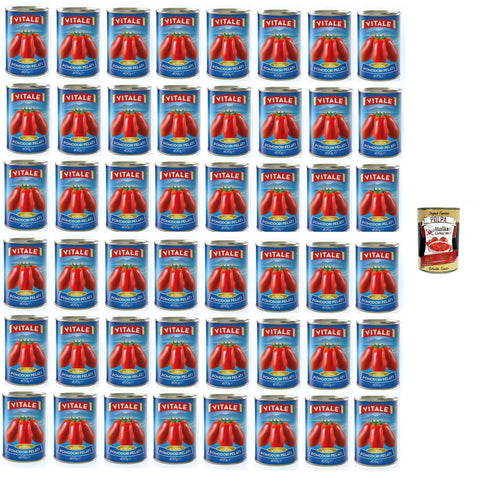 Italian Gourmet E.R. Koch- & Backzutaten Vitale Pomodori pelati Geschälte Tomaten 48x 400gr + Italian Gourmet Polpa 400g 8010706724218