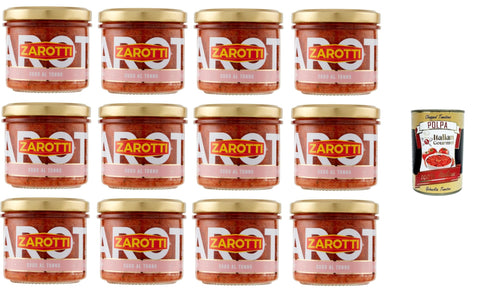Italian Gourmet E.R. Koch- & Backzutaten Zarotti Sugo al Tonno Thunfischsauce 12x 110gr + Italian Gourmet polpa 400g 8017384052138