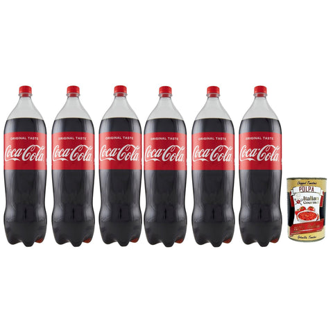 Gina Pet flasche EINWEG, kohlensäurehaltiges Getränk Softdrink 6x2l Original italienisch