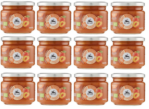 Italian Gourmet E.R. Konfitüren 12x Alce Nero Composta di Albicocche Biologica Bio-Aprikosenkompott mit italienischen Bio-Aprikosen 270g 8009004500013