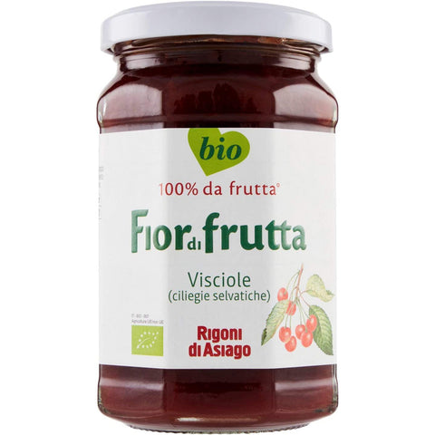 Rigoni di asiago Bio Fiordifrutta alle Visciole mit Kirschen, 250g 6x Original italienisch inkl. Italian Gourmet Polpa 400g
