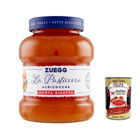 Zuegg La Pasticceria Albicocca, Marmelade Aprikose Konfitüre Brotaufstriche Italien 6x 700 g inkl. Italian Gourmet polpa 400g Original italienisch