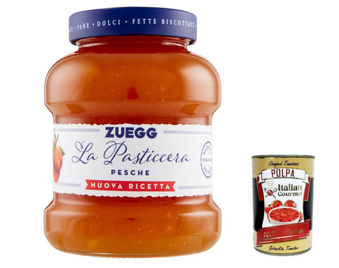 Zuegg La Pasticceria Pesca, Marmelade Pfirsiche Konfitüre Brotaufstriche Italien 700 g 6x Original italienisch inkl. Italian Gourmet Polpa 400g