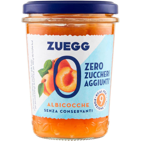 Zuegg zero zuccheri Aprikosen marmelade jam Zuckerfrei, 220g 6x Original italienisch inkl. Italian Gourmet Polpa 400g