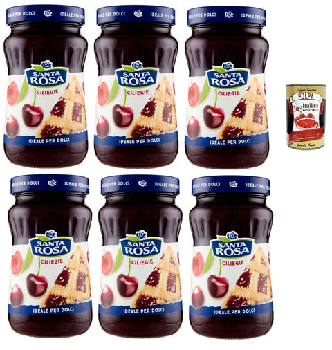 Italian Gourmet E.R. Konfitüren Santa Rosa, Confettura di Ciliegie, Kirschen marmelade, Cherries jam, ideal für Desserts und Kuchen 6x 600g + Italian Gourmet polpa 400g 8032804040014