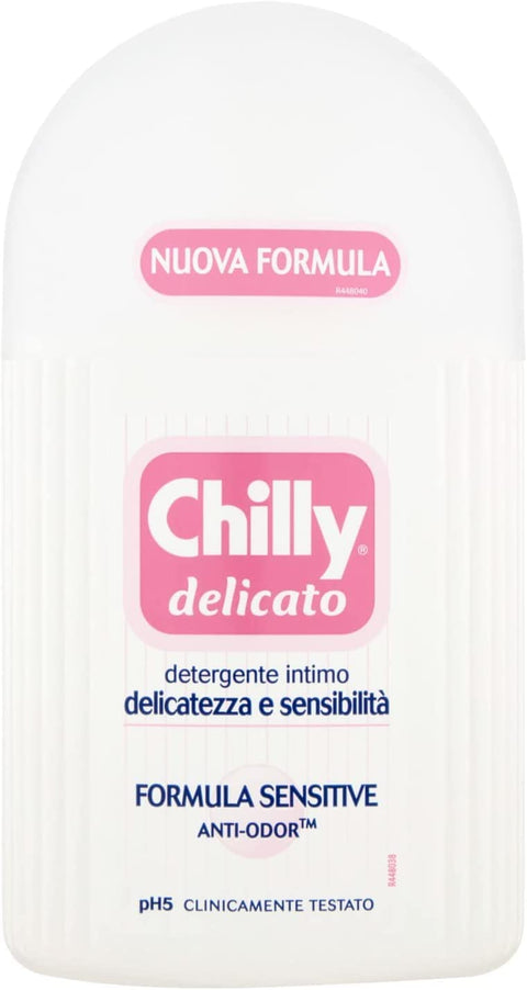Italian Gourmet E.R. Körperpeelings & Feuchtigkeitspflege 12x Chilly Delicato, Delicate Intimate Cleanser, Reiniger für die Intimhygiene mit Anti-Geruchs-Molekül - Sanfte und beruhigende Formel - PH 5, 200 ml + Italian Gourmet polpa 400g 8002410031676
