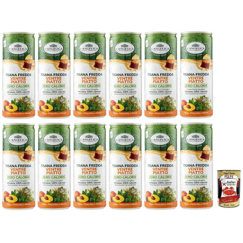 L'angelica L' Angelica Tisana a Freddo Ventre Piatto, Kalter Kräutertee 12x240ml Original italienisch Getränk