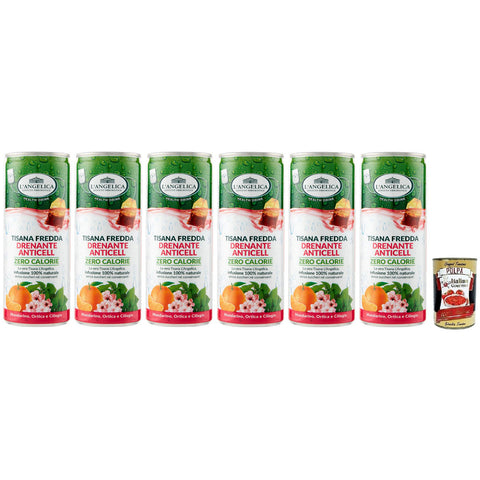 L'angelica L' Angelica Drenante Anticell, Kalter Kräutertee 6x240ml Original italienisch Getränk