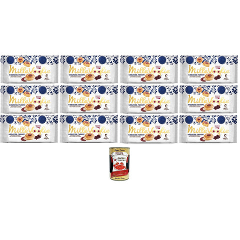 Matilde Vicenzi Millevoglie Fabbri, Fabbri-Blätterteighäppchen mit einem Herz aus Schwarzkirschen 12x90gr Original italienisch inkl. Italian Gourmet Polpa di Pomodoro 400g