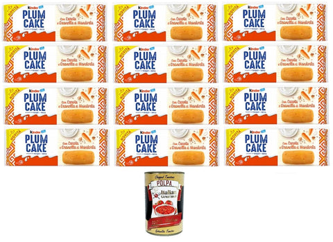 Italian Gourmet E.R. Kuchen & Torten Kinder Plumcake con Carota e Granella di Mandorla Pflaumenkuchen mit Karotten- und Mandelbröseln 12x192gr +Italian Gourmet Polpa di Pomodoro 8032804040014