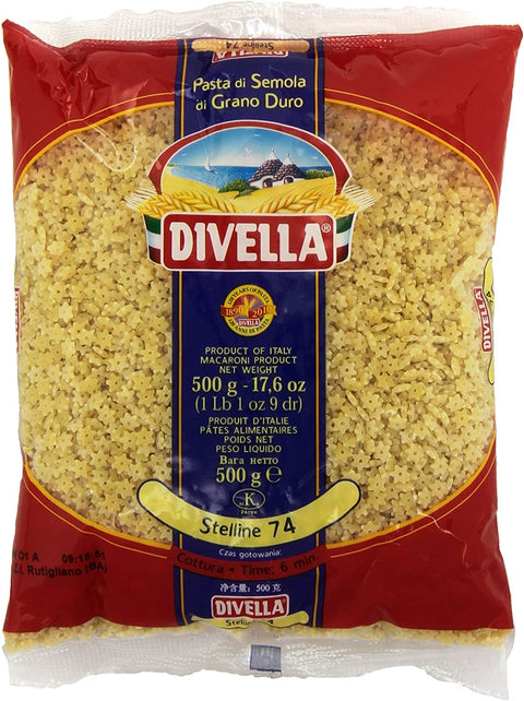Italian Gourmet E.R. Kurze Pasta 10x Pasta Divella 100% Italienisch N° 74 Stelline 500 g 8005121000740