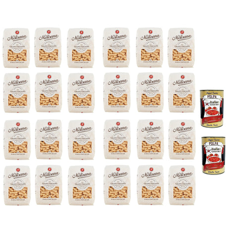 La Molisana Fusilli Bucati corti N. 108 Pasta Lenta Lavorazione Teigwaren aus Hartweizengrieß Bronze - Zeichnung + 2x Polpa 24x 500g Original italienisch