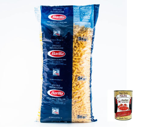 Italian Gourmet E.R. Kurze Pasta 3x Pasta Barilla Fusilli Ristorante Nr. 98 italienisch Nudeln 5kg pack + Italian GOurmet polpa 8076800035988