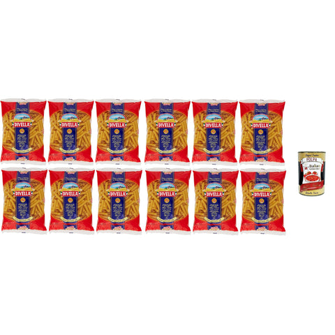Divella Pasta 100% Italienisch Cannerozzetti 24, Nudeln aus Hartweizengrieß, Kochen 10 Minuten 12x 500g Original italienisch inkl. Italian Gourmet Polpa 400g