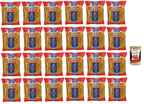 Italian Gourmet E.R. Kurze Pasta Divella Pasta 100% Italienisch Mezzani Tagliati 35, Nudeln aus Hartweizengrieß, Kochen 8 Minuten 24x 500g + Italian Gourmet polpa 400g 8032804040014