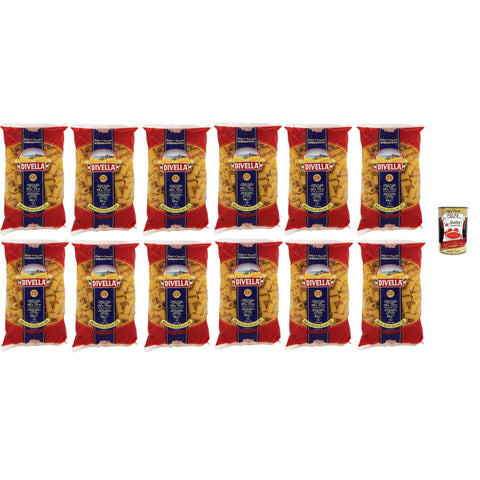 Divella Pasta 100% Italienisch Mezzi Occhi di Lupo N° 20, Nudeln aus Hartweizengrieß, Kochen 11 Minuten 12x 500g Original italienisch inkl. Italian Gourmet Polpa 400g