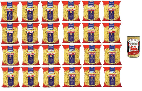 Divella Pasta 100% Penna Regina 36, Nudeln aus Hartweizengrieß, Kochen 7 Minuten 24x 500g inkl. Italian Gourmet polpa 400g Original italienisch