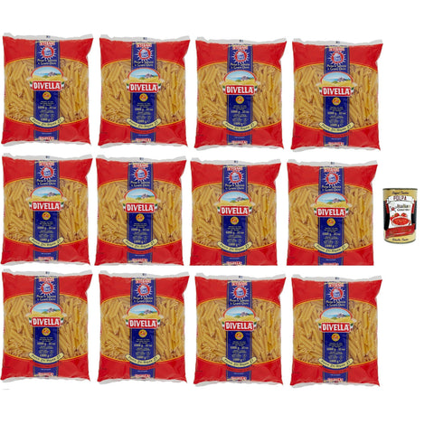 Divella Pasta 100% Penne Ziti Rigate 27, Nudeln aus Hartweizengrieß, Kochen 9 Minuten 12x500g Original italienisch