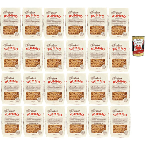 Rummo Pasta Mista n° 74 Pasta Lenta Lavorazione Teigwaren aus Hartweizengrieß Bronze-Zeichnung 24x 500g Original italienisch inkl. Italian Gourmet Polpa 400g