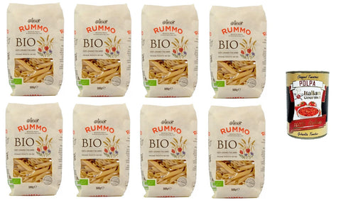 Italian Gourmet E.R. Kurze Pasta Rummo Pasta Penne Rigate Nr. 66 8x500gr+ Italian Gourmet polpa 400g 8032804040014