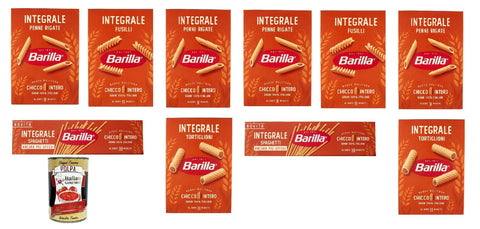 Italian Gourmet E.R. Kurze Pasta Testpaket Pasta Integrali Vollkorn italienisch Nudeln 10x 500 g pack + Italian Gourmet polpa 400g 8076809575522