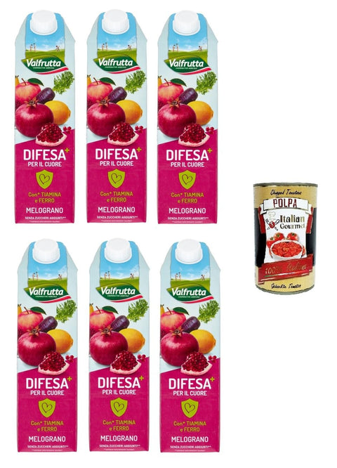 Italian Gourmet E.R. L-Glutamin Valfrutta Difesa per il Cuore Verteidigung für das Herz 6x 1000ml + Italian Gourmet Polpa 400g 8001440135323