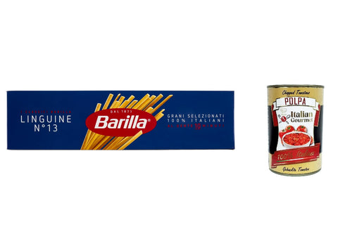 Italian Gourmet E.R. Längliche Pasta 10x Pasta Barilla Linguine Nr. 13 italienisch Nudeln 500 g pack + Italian Gourmet polpa 400g 8076800195132