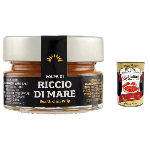 Smeralda Polpa di Riccio di mare Seeigelbrei 55gr 12x Original italienisch inkl. Italian Gourmet Polpa 400g