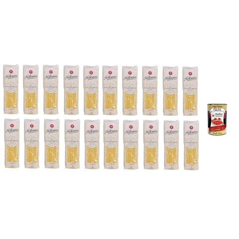 La Molisana Spaghetti N. 15 Pasta Lenta Lavorazione Teigwaren aus Hartweizengrieß Bronze - Zeichnung 20x 500g inkl. Italian Gourmet Polpa 400g Original italienisch