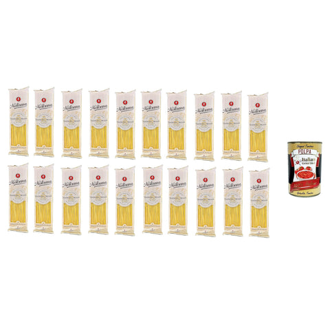 La Molisana Spaghetto Quadrato N. 1 Pasta Lenta Lavorazione Teigwaren aus Hartweizengrieß Bronze-Zeichnung 500g 20x Original italienisch inkl. Italian Gourmet Polpa 400g