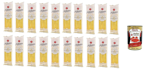 Italian Gourmet E.R. Längliche Pasta 20x La Molisana Spaghetto Quadrato N. 1 Pasta Lenta Lavorazione Teigwaren aus Hartweizengrieß Bronze-Zeichnung 500g + Italian Gourmet Polpa 400g 8004690101513