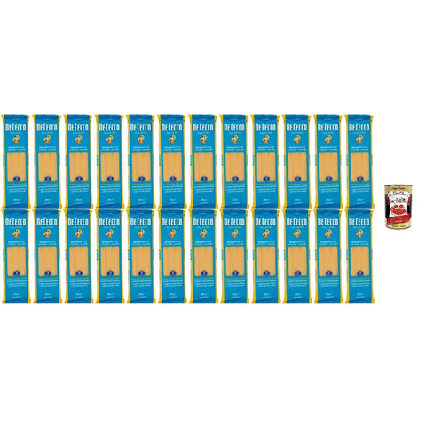 De Cecco Spaghetti Nr. 12, Italienische Hartweizennudeln, 24 Packungen à, Pasta aus 100% Hartweizen 500g inkl. Italian Gourmet polpa 400g Original italienisch