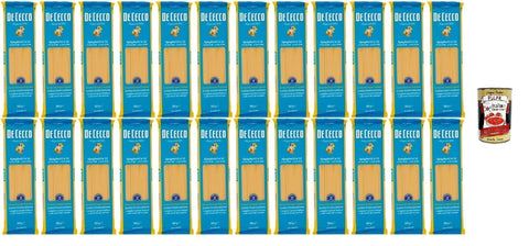 Italian Gourmet E.R. Längliche Pasta De Cecco Spaghetti Nr. 12, Italienische Hartweizennudeln, 24 Packungen à 500g, Pasta aus 100% italienischem Hartweizen, + Italian Gourmet polpa 400g