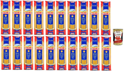 Italian Gourmet E.R. Längliche Pasta Divella Pasta 100% Italienisch Spaghettini N° 9, Nudeln aus Hartweizengrieß, Kochen 6 Minuten 20x 500g + Italian Gourmet polpa 400g 8032804040014