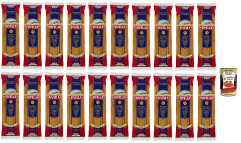Italian Gourmet E.R. Längliche Pasta Divella Pasta 100% Italienisch Vermicelli N° 7, Nudeln aus Hartweizengrieß, Kochen 9 Minuten 20x 500g + Italian Gourmet polpa 400g 8032804040014