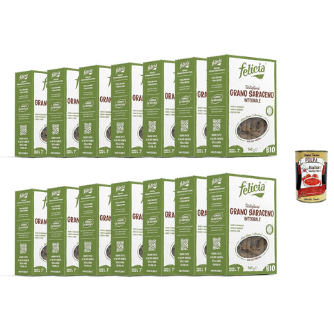 Felicia Pasta Tortiglioni di Grano Saraceno Integrale, Vollkornnudel 14x340g Original italienisch