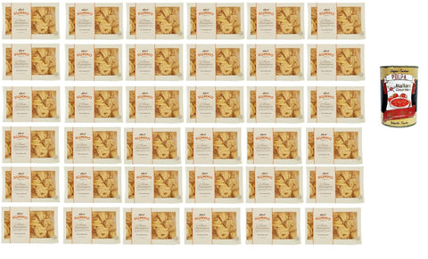 Italian Gourmet E.R. Längliche Pasta Rummo Fettuccine N° 89 Pasta Lenta Lavorazione Teigwaren aus Hartweizengrieß Bronze-Zeichnung 24x 500g + Italian Gourmet polpa 400g 8032804040014