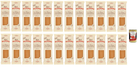 Italian Gourmet E.R. Längliche Pasta Rummo Pasta Bucatini N° 6, Pasta Lenta Lavorazione Teigwaren, Hartweizengrieß Pasta Italienische Nudeln, 24x 500g + Italian Gourmet polpa 400g 8032804040014