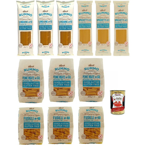 Rummo Pasta Nudeln Glutenfreie Testpaket, Bronze Gezeichnete gluteinfrei 12x400g Original italienisch